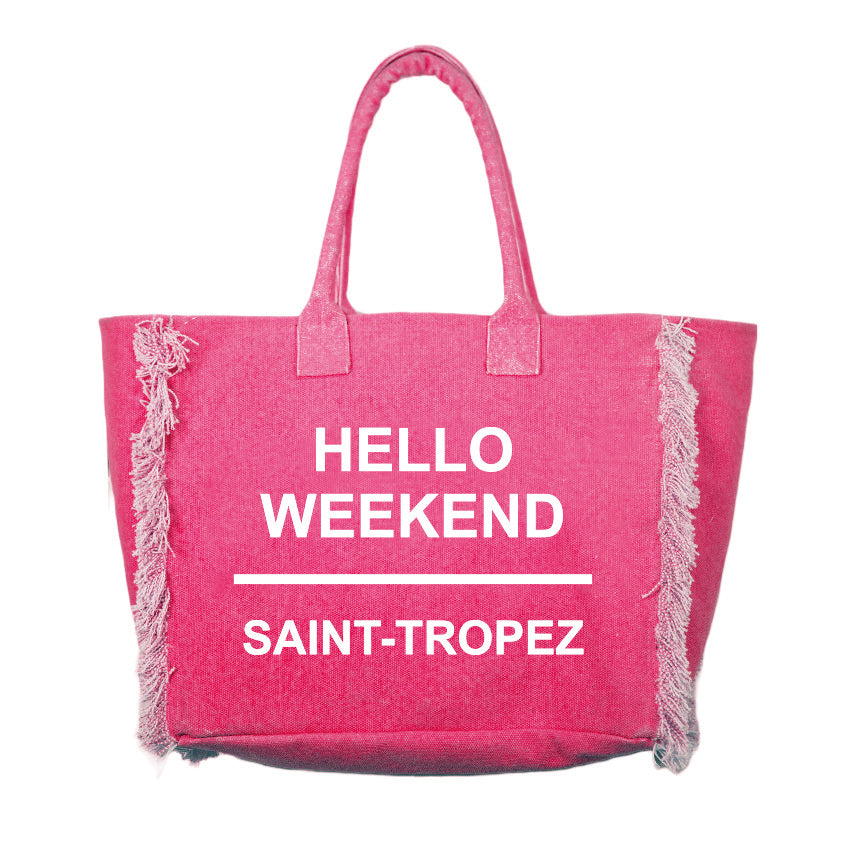 Borsa Mare in Puro Cotone Tinta Unita - Hello Weekend