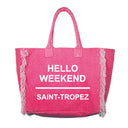 Borsa Mare o Trusse in Puro Cotone Tinta Unita - Hello Weekend