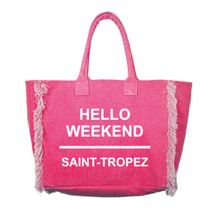 Borsa Mare o Trusse in Puro Cotone Tinta Unita - Hello Weekend