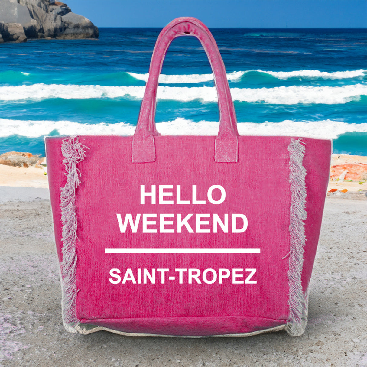 Borsa Mare in Puro Cotone Tinta Unita - Hello Weekend