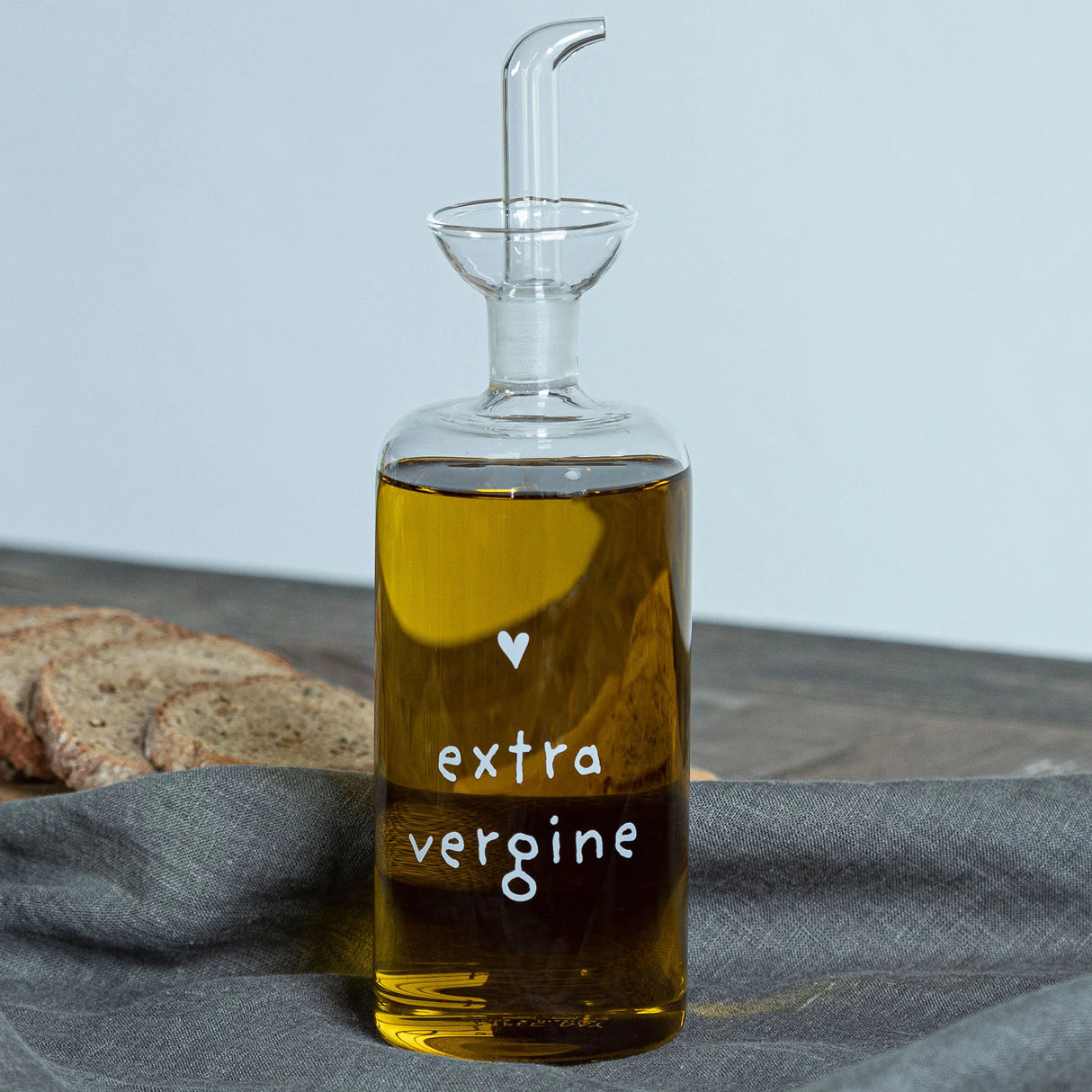 Oliera in Vetro Borosilicato Serigrafata - Extravergine