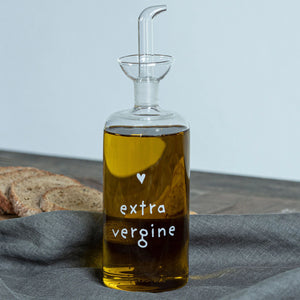 Oliera in Vetro Borosilicato Serigrafata - Extravergine