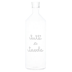 Bottiglia in Vetro Borosilicato Serigrafata - Tutti a Tavola