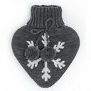 Borsa dell'acqua calda in Pile con Cuore Jacquard - Heart