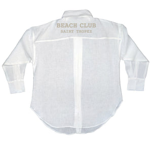 Camicia da Spiaggia in Puro Cotone Rigato - Beach Club