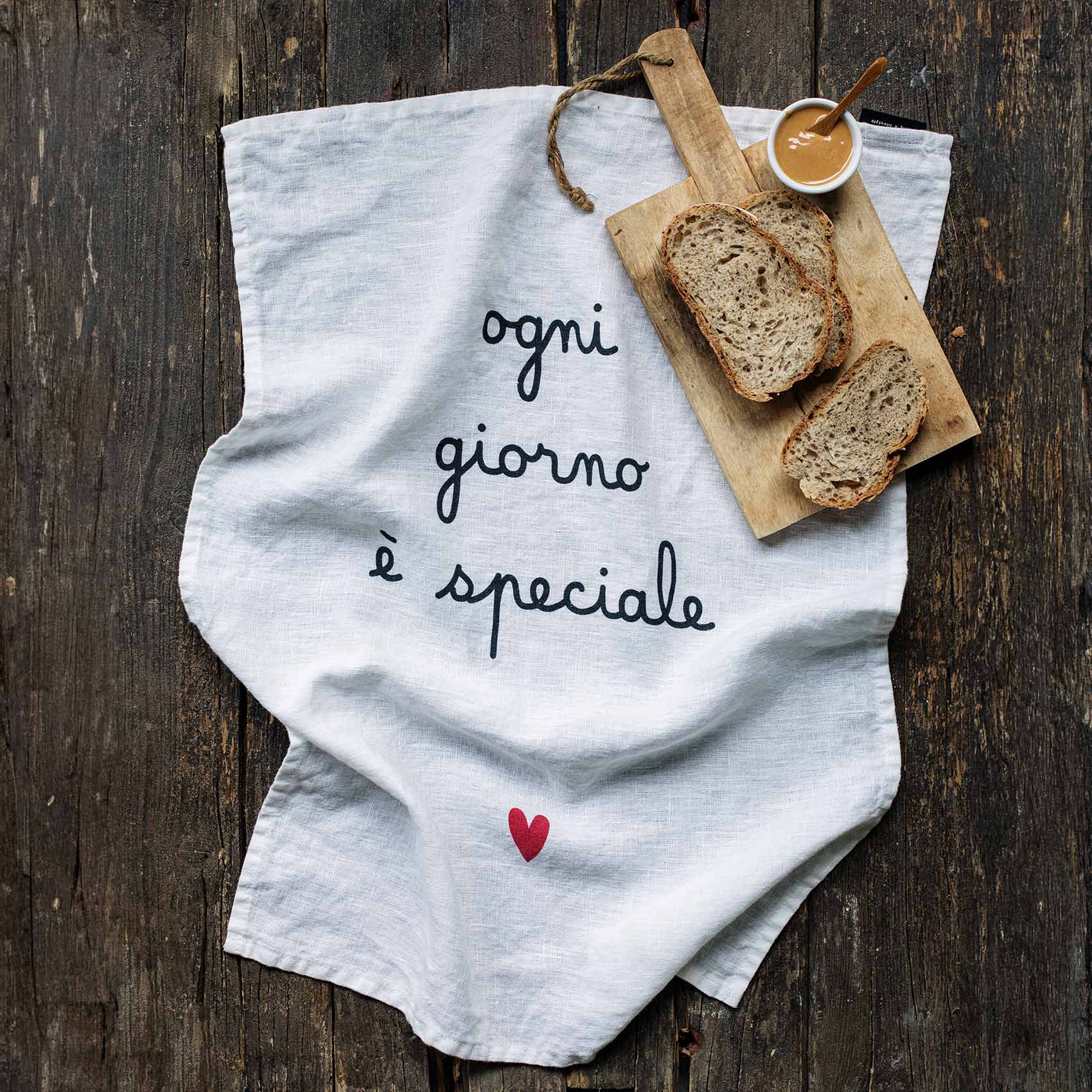 Canovaccio in Lino Stonewashed Stampa - Ogni Giorno è Speciale