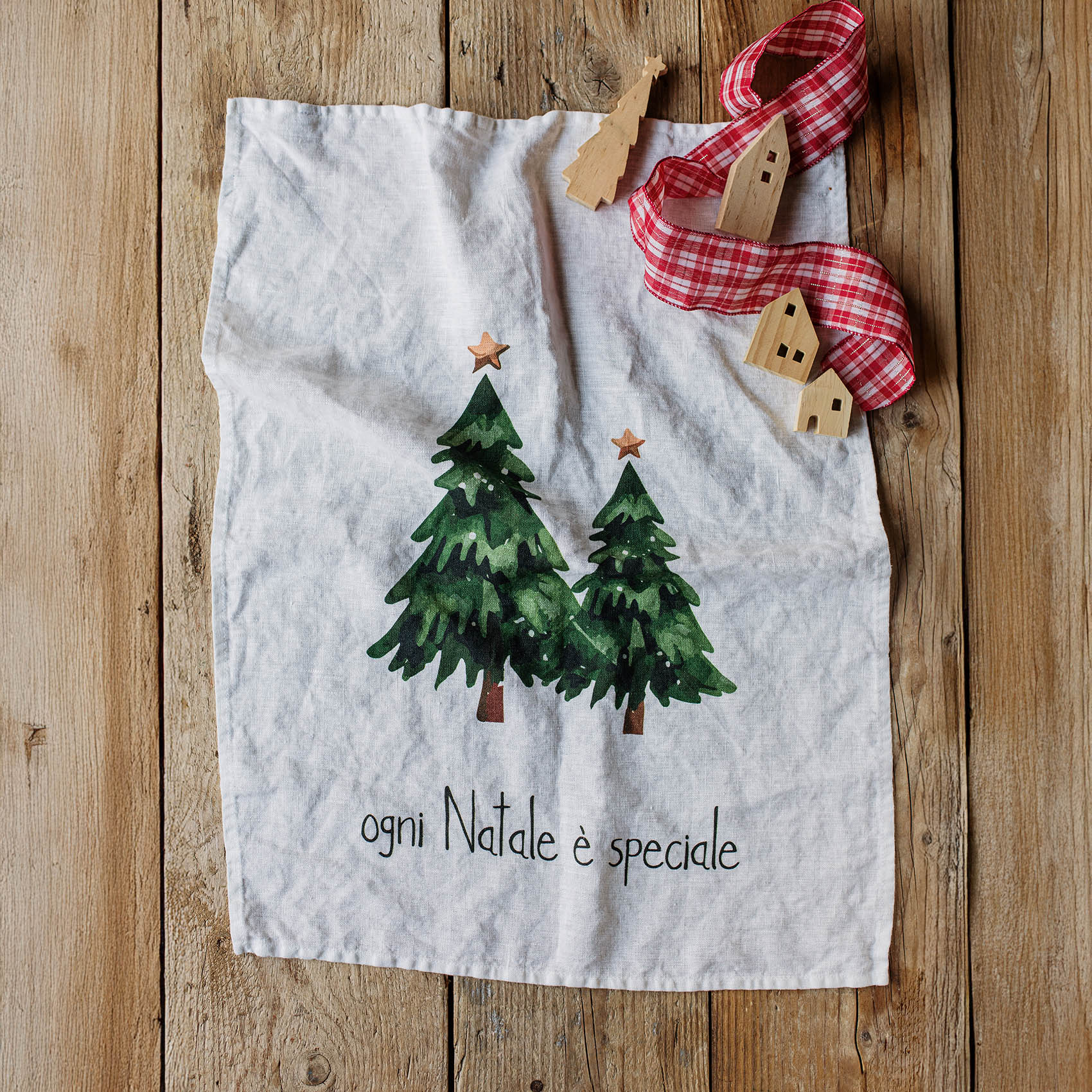 Canovaccio in Lino Stonewashed - Ogni Natale è Speciale