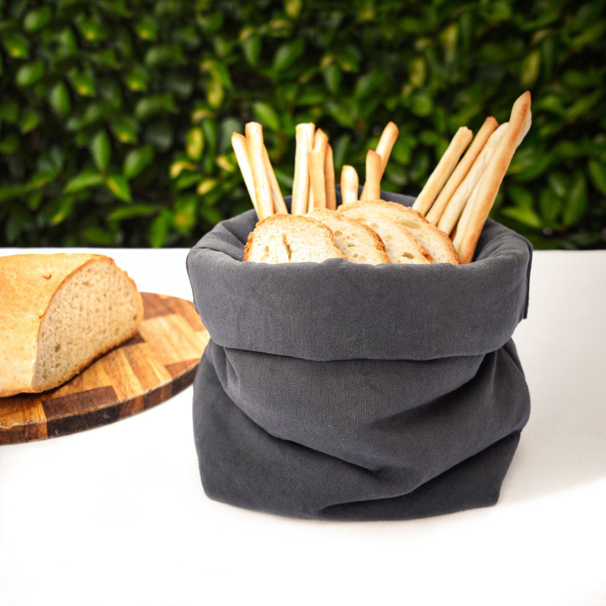 Cestino Portapane in Panama 100% Cotone Tinto in Capo - Colorado