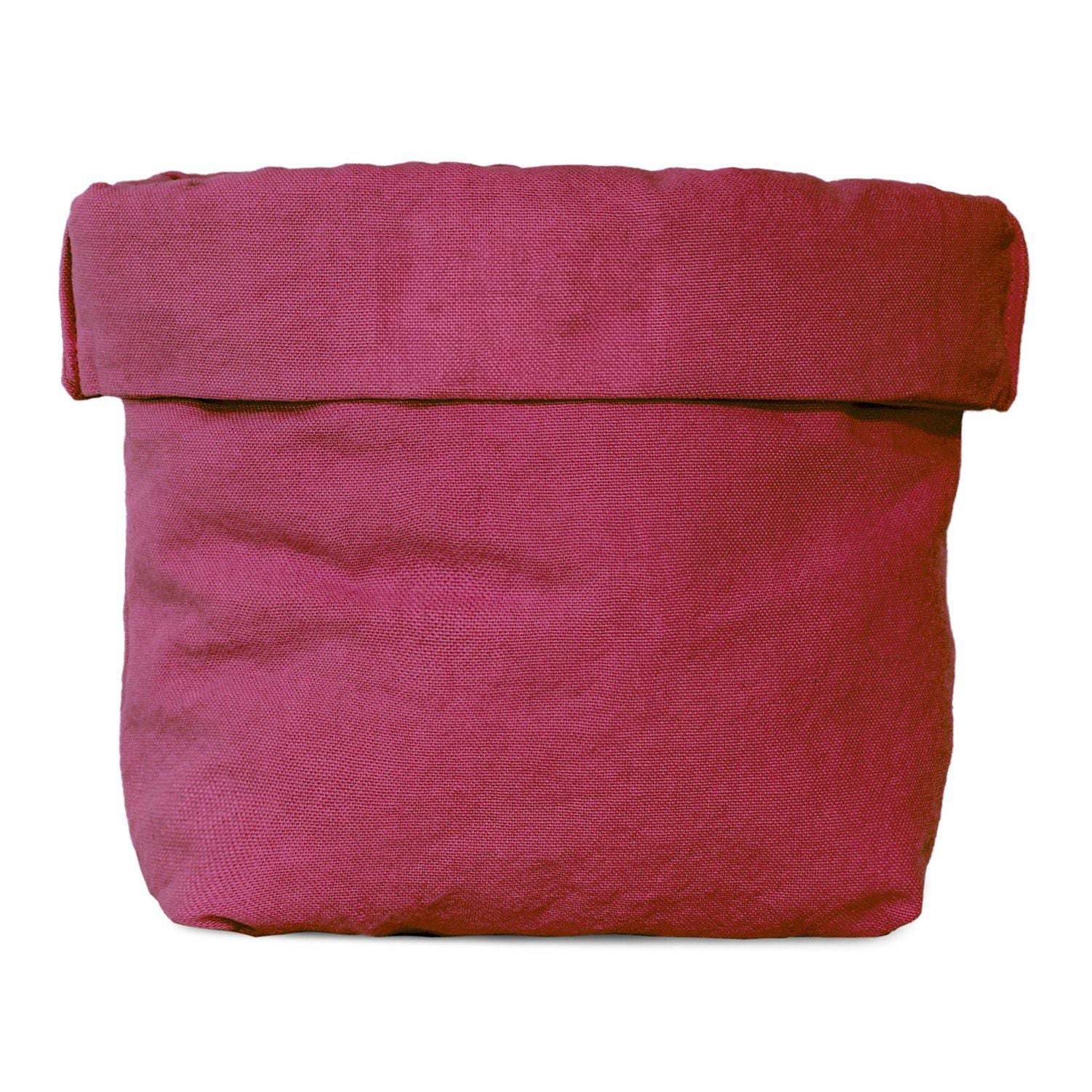 Cestino Portapane in Panama 100% Cotone Tinto in Capo - Colorado