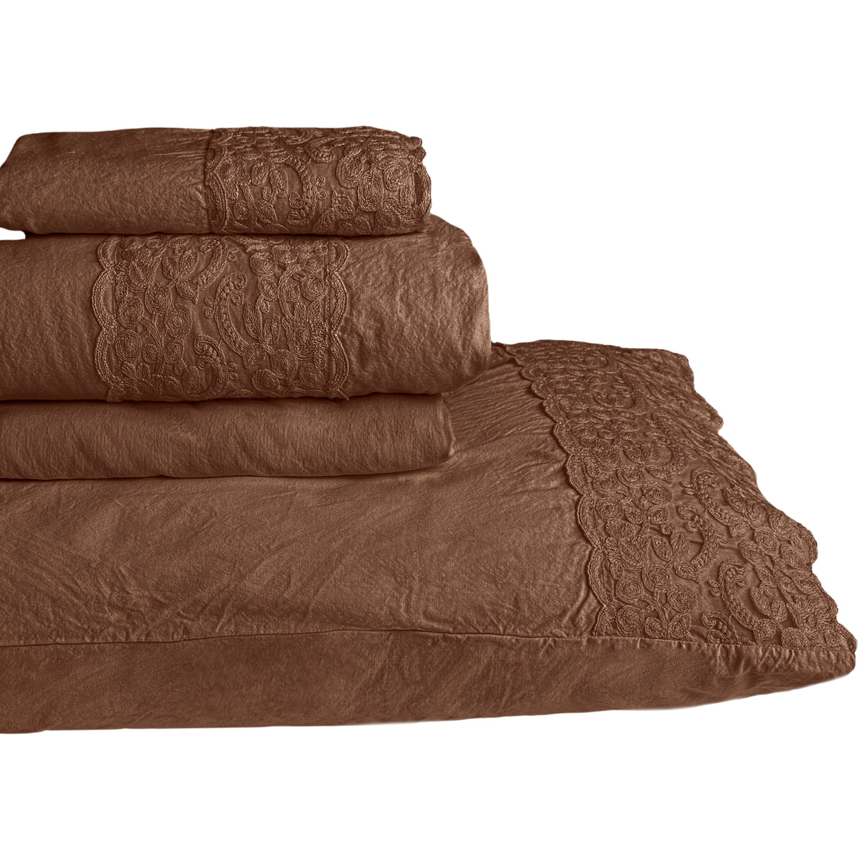 Completo Copripiumino 100% Puro Cotone StoneWashed - Bristol