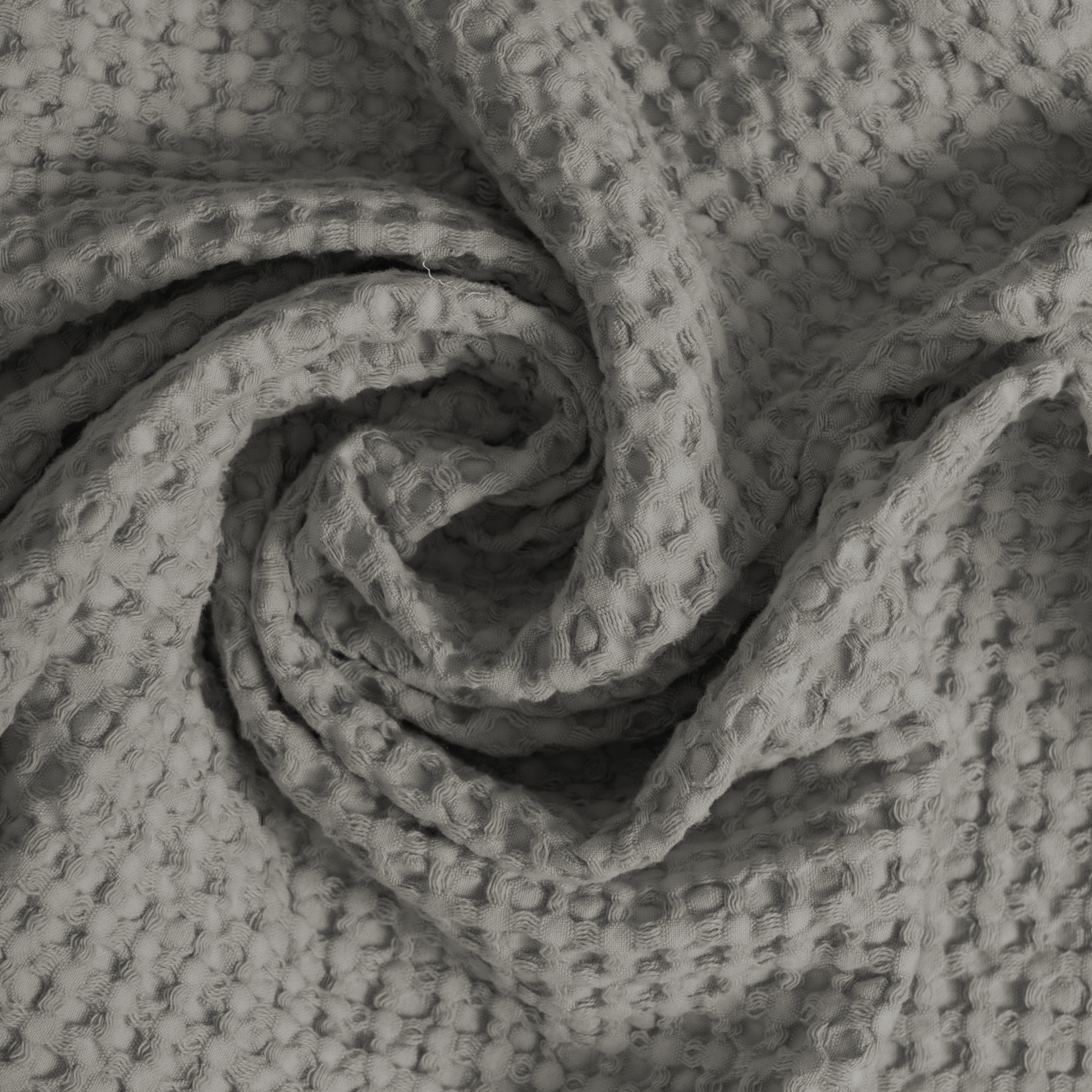 Coppia Nido d'Ape Stonewashed con Bordo in Lino - Jaspy