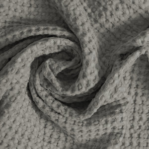 Coppia Nido d'Ape Stonewashed con Bordo in Lino - Jaspy