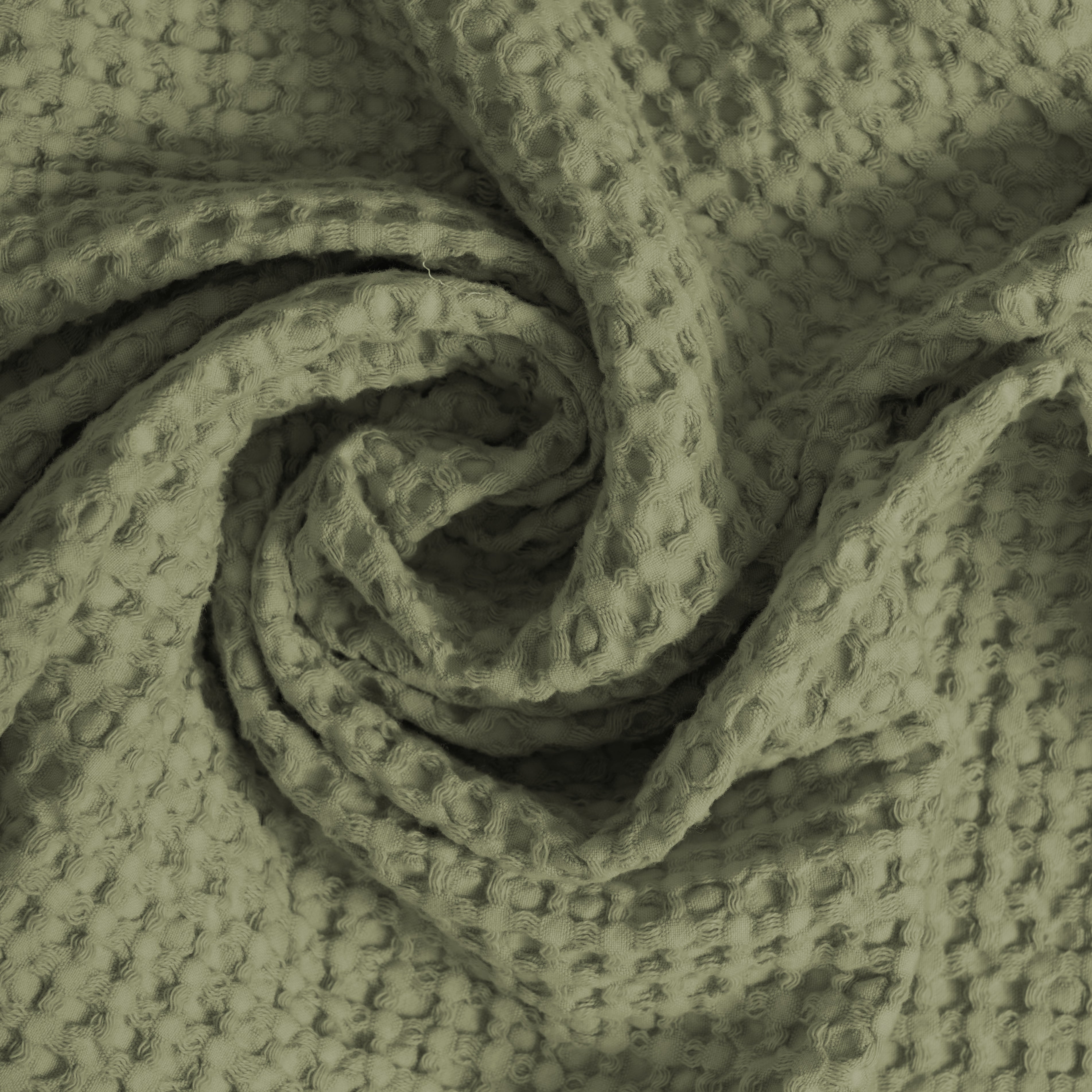 Coppia Nido d'Ape Stonewashed con Bordo in Lino - Jaspy