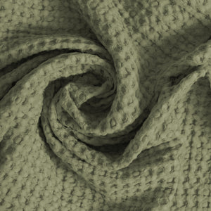 Coppia Nido d'Ape Stonewashed con Bordo in Lino - Jaspy