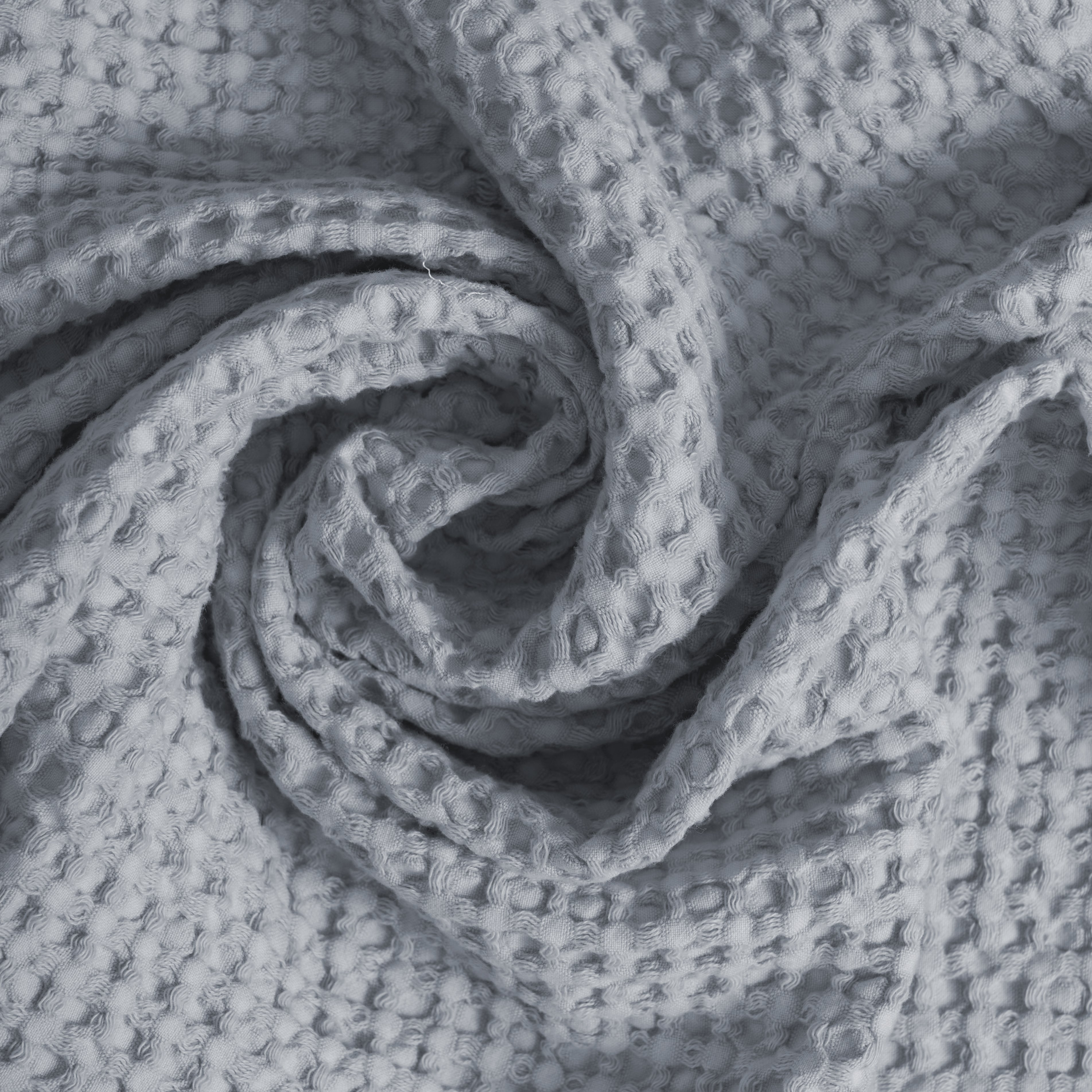 Coppia Nido d'Ape Stonewashed con Bordo in Lino - Jaspy