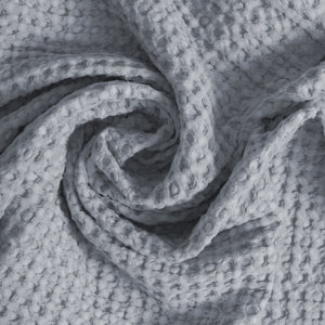 Coppia Nido d'Ape Stonewashed con Bordo in Lino - Jaspy