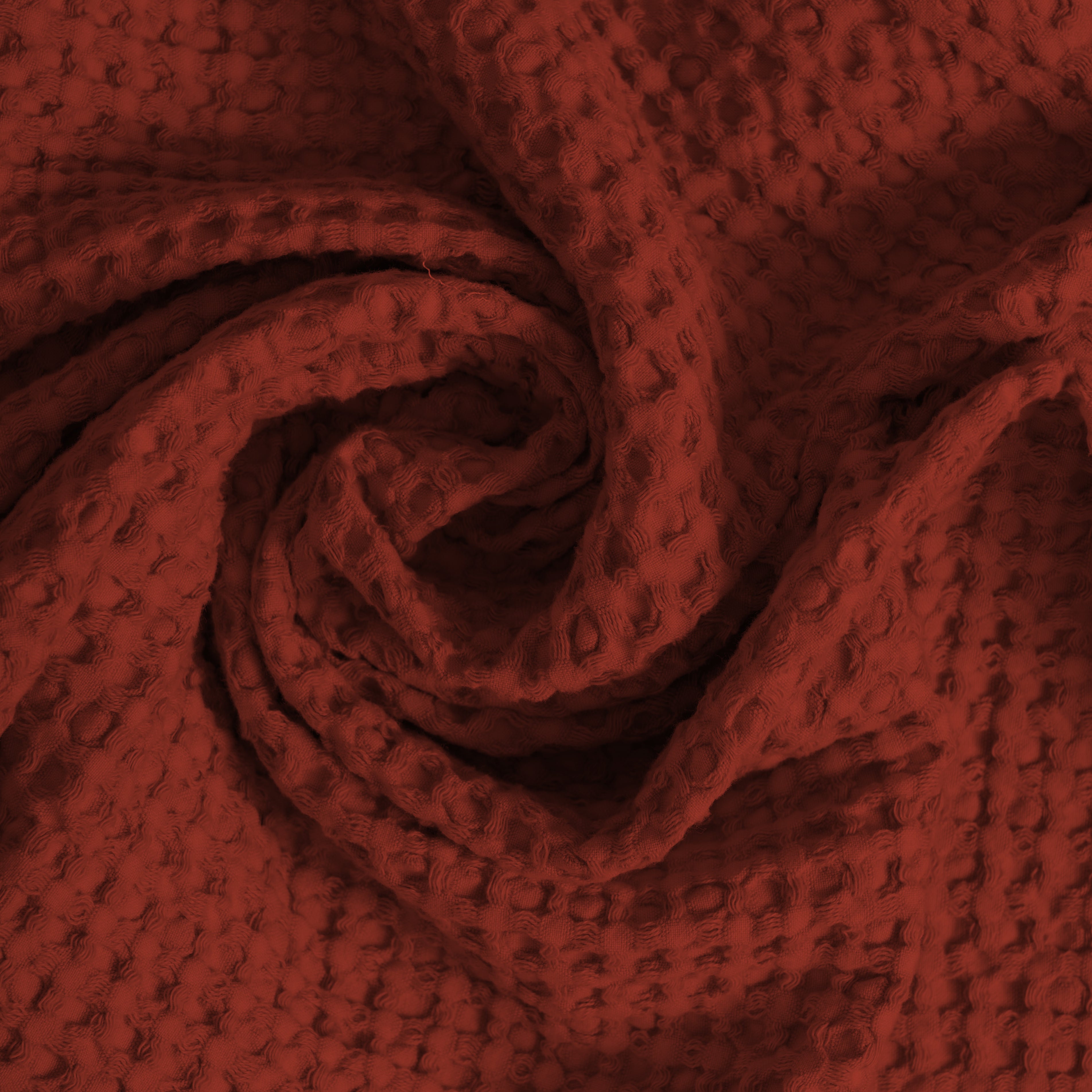 Coppia Nido d'Ape Stonewashed con Bordo in Lino - Jaspy