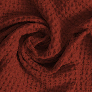 Coppia Nido d'Ape Stonewashed con Bordo in Lino - Jaspy