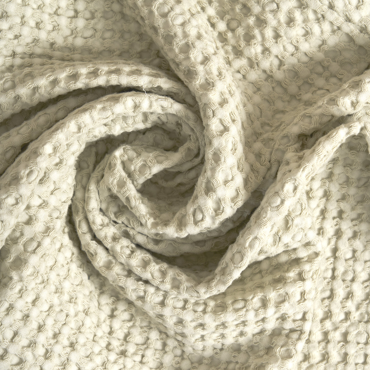 Coppia Nido d'Ape Stonewashed con Bordo in Lino - Jaspy