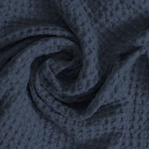 Coppia Nido d'Ape Stonewashed con Bordo in Lino - Jaspy