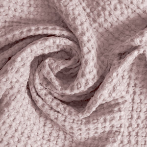 Coppia Nido d'Ape Stonewashed con Bordo in Lino - Jaspy