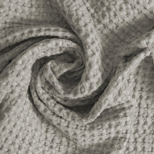 Coppia Nido d'Ape Stonewashed con Bordo in Lino - Jaspy