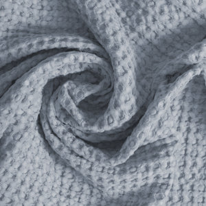 Coppia Nido d'Ape Stonewashed con Bordo in Lino - Jaspy