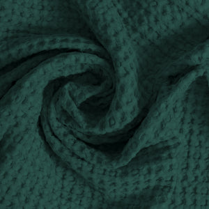 Coppia Nido d'Ape Stonewashed con Bordo in Lino - Jaspy