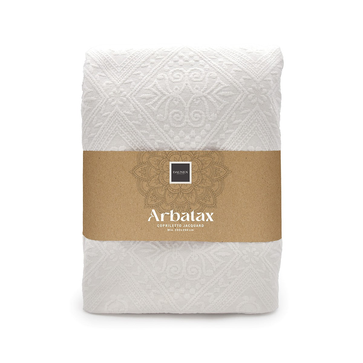 Copriletto in Puro Cotone con Fantasia Jacquard - Arbatax