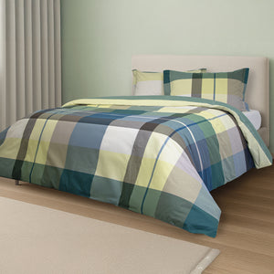 Parure Copripiumino in Percalle di Cotone Tinto in Filo - Lisburn