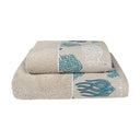 Coppia di Asciugamani in Spugna di Cotone - Vermiglio