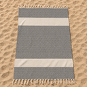 Telo Mare in Fouta di Puro Cotone Geometrico - Corfù
