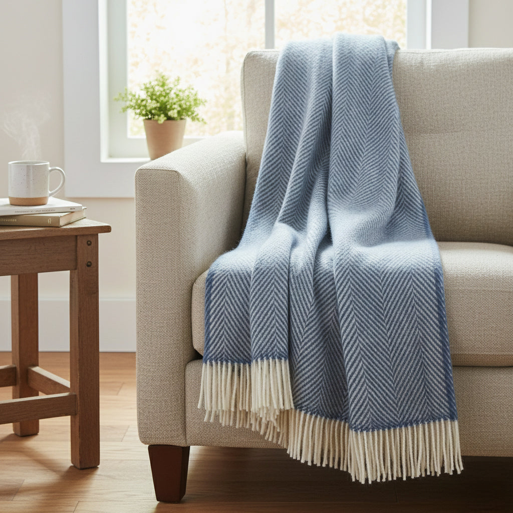 Plaid in Lana Vergine - Feder