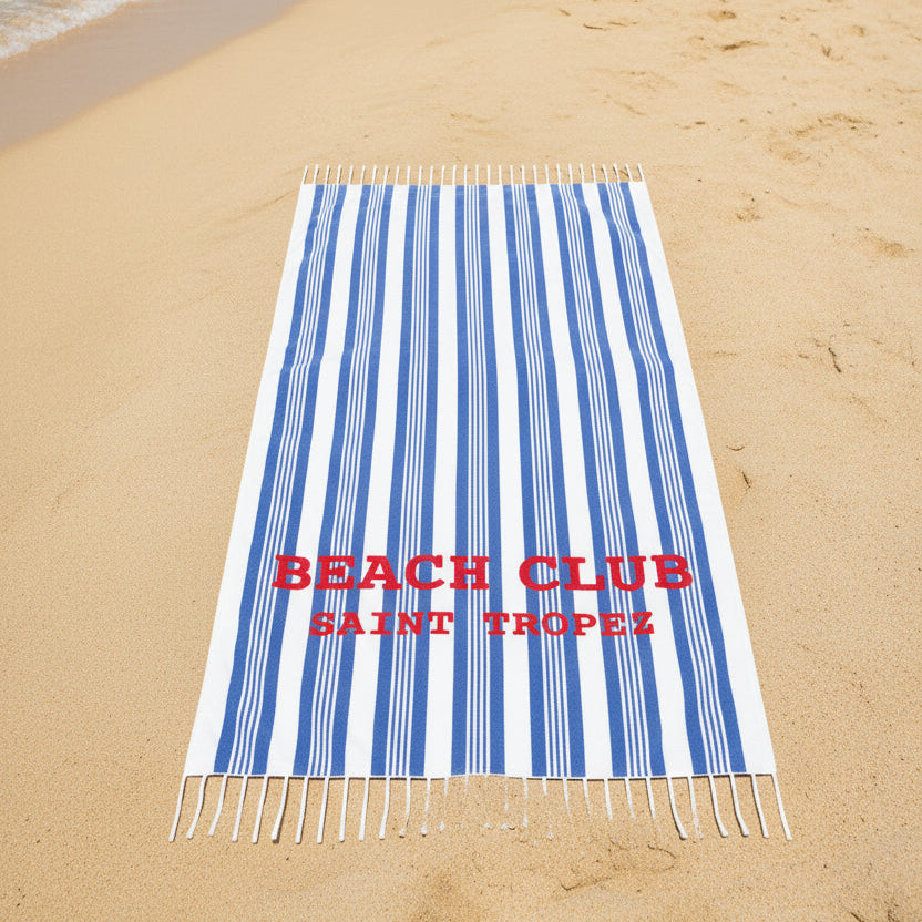 Telo Mare in Spugna di Cotone Rigato - Beach Club