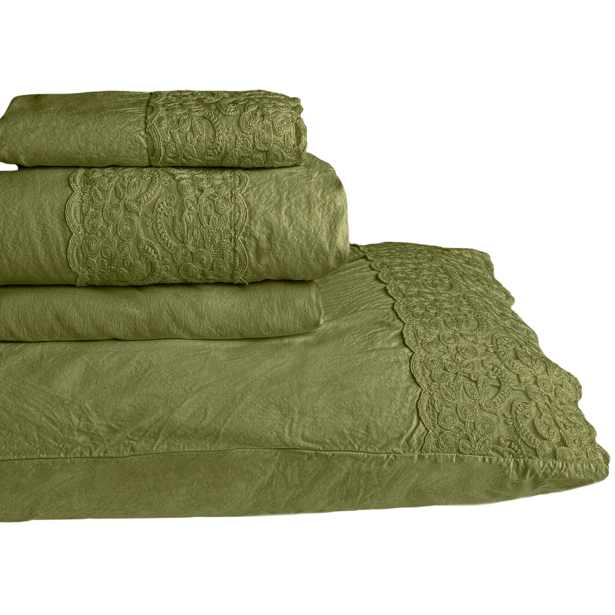 Completo Copripiumino 100% Puro Cotone StoneWashed - Bristol