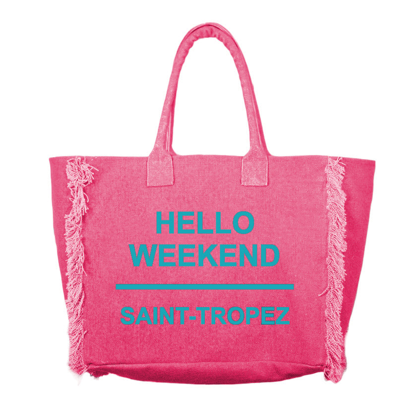Borsa Mare o Trusse in Puro Cotone Tinta Unita - Hello Weekend