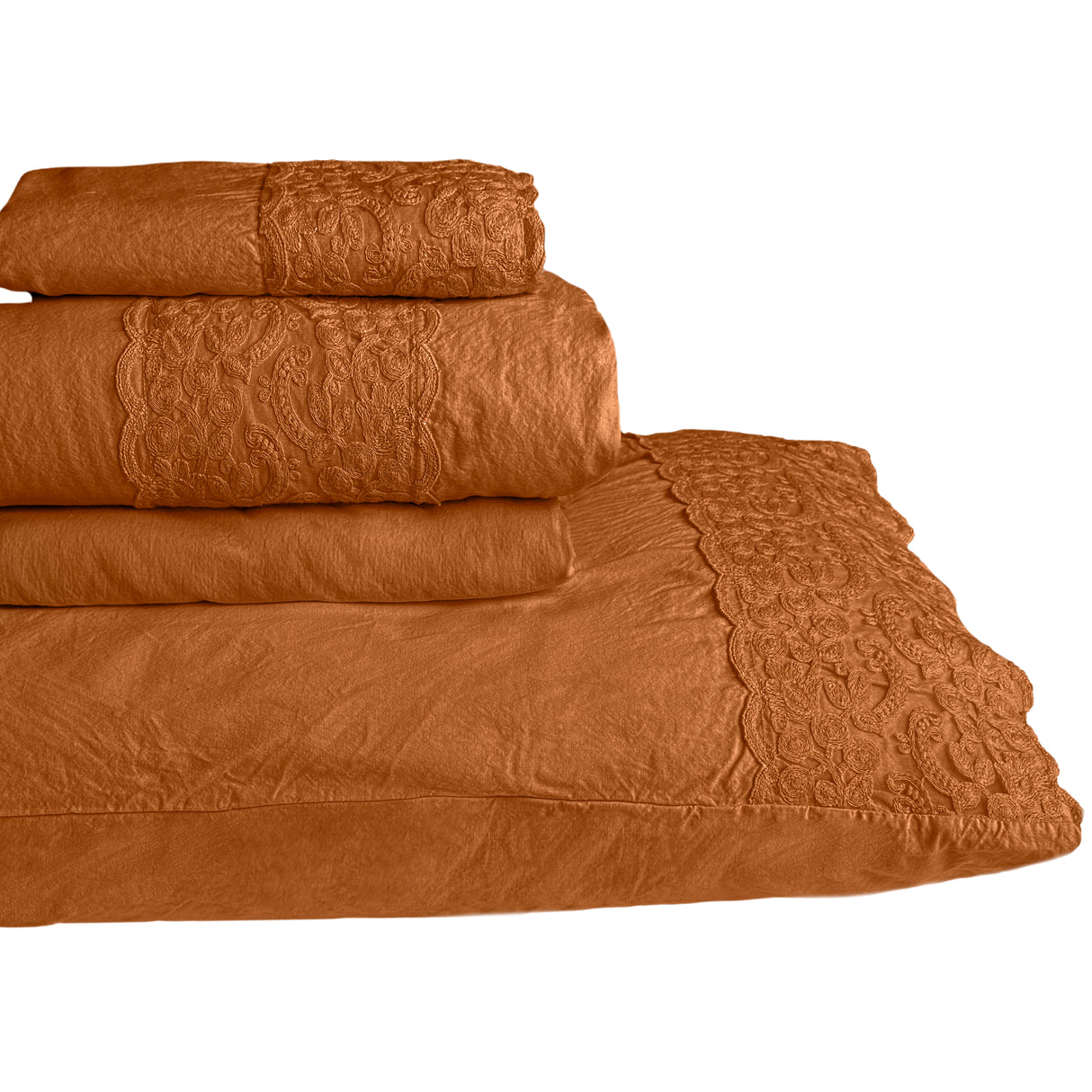 Completo Copripiumino 100% Puro Cotone StoneWashed - Bristol