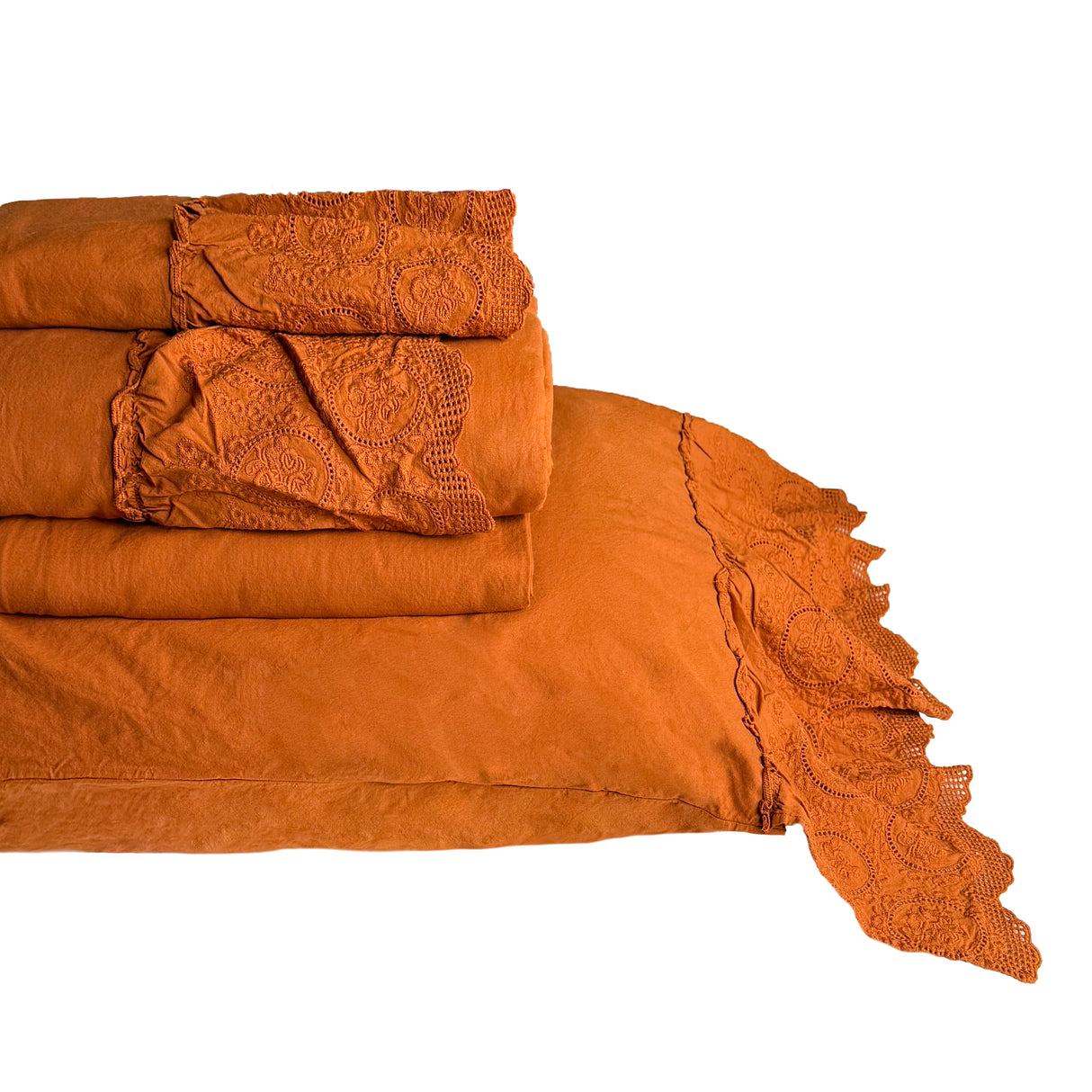 Completo Copripiumino in Puro Cotone StoneWashed - Bruxelles