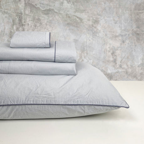 Completo Copripiumino in Percalle di Cotone Stonewashed - Volterra