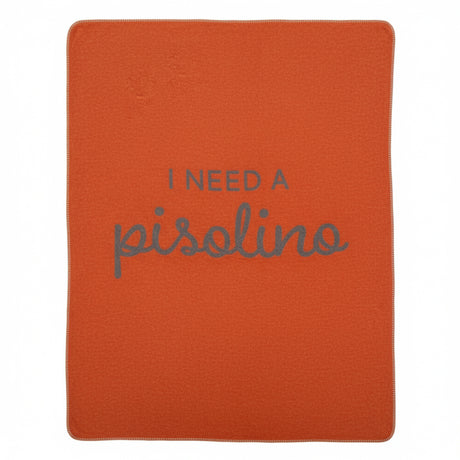 Plaid in Lana Cotta con Scritta - Pisolino