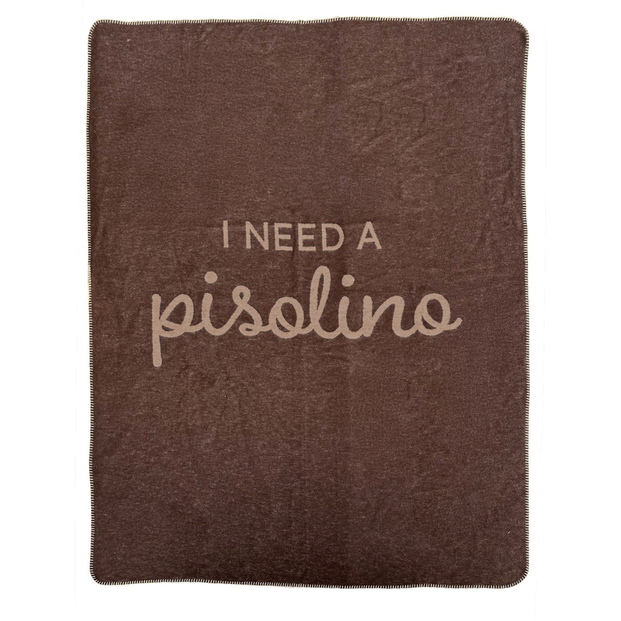 Plaid in Lana Cotta con Scritta - Pisolino