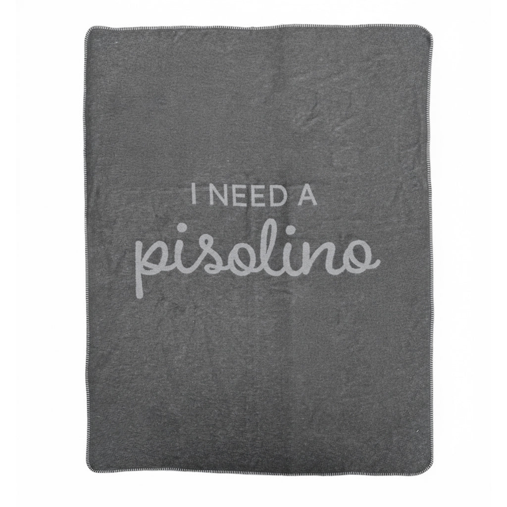 Plaid in Lana Cotta con Scritta - Pisolino