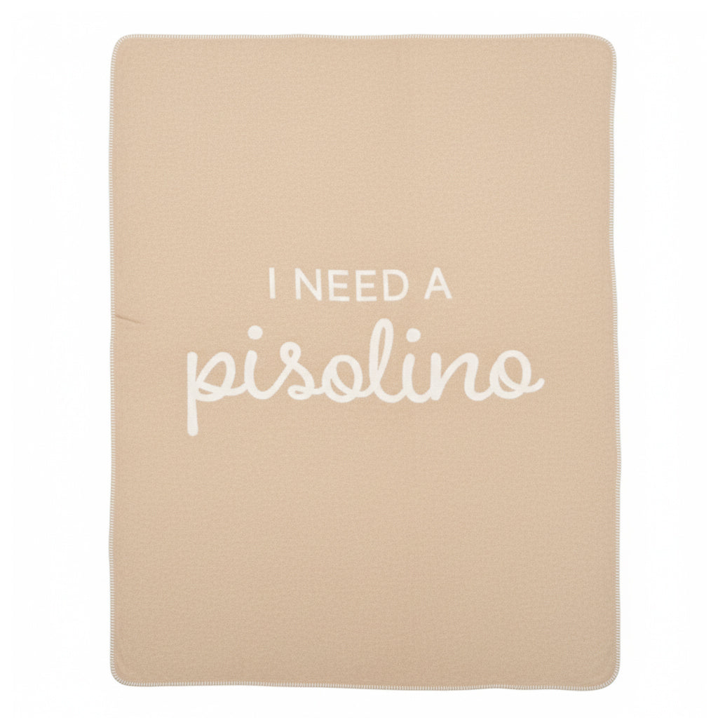 Plaid in Lana Cotta con Scritta - Pisolino