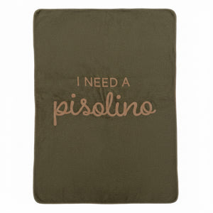 Plaid in Lana Cotta con Scritta - Pisolino