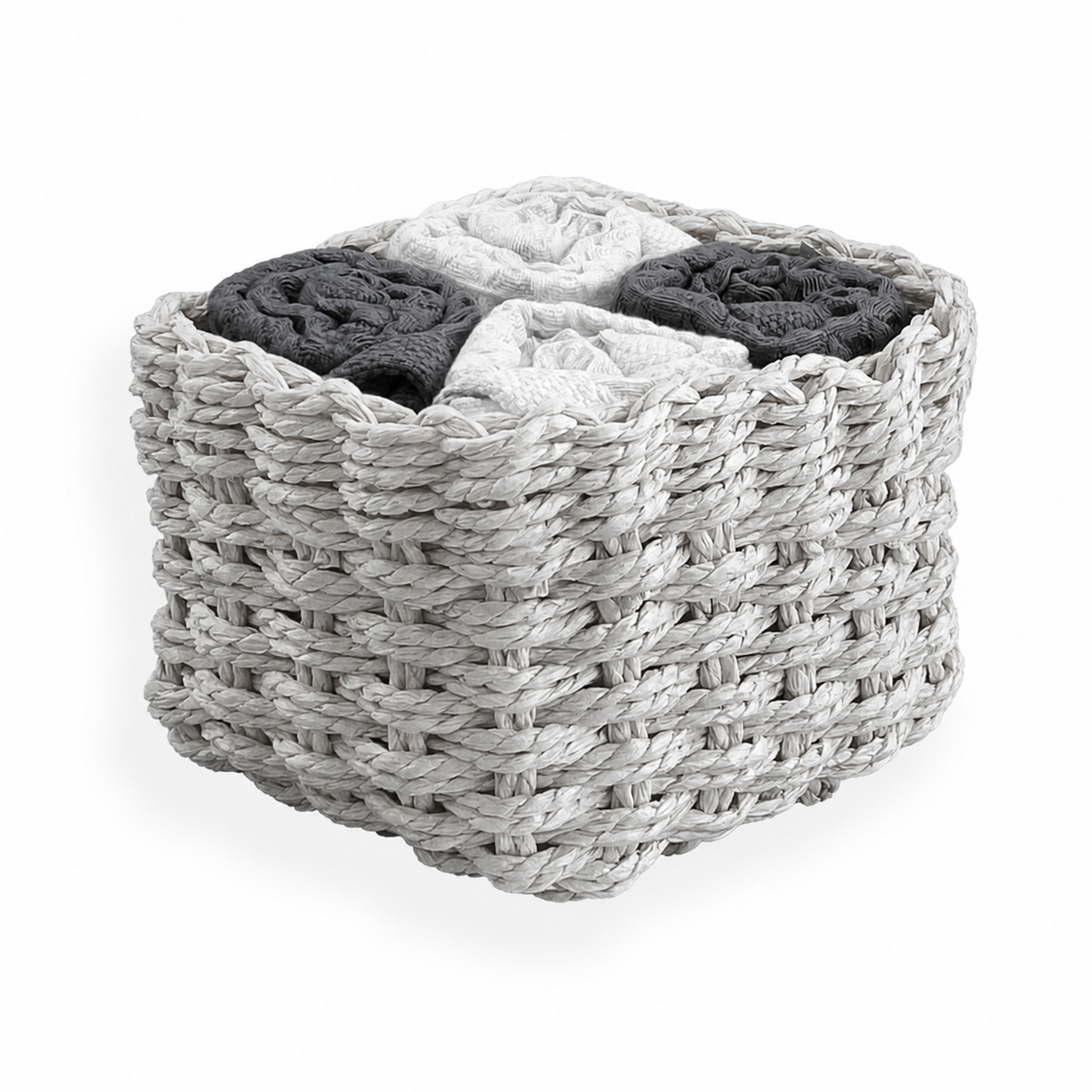 Set 4 Lavette in Spugna di Cotone Tinta Unita - Waffle