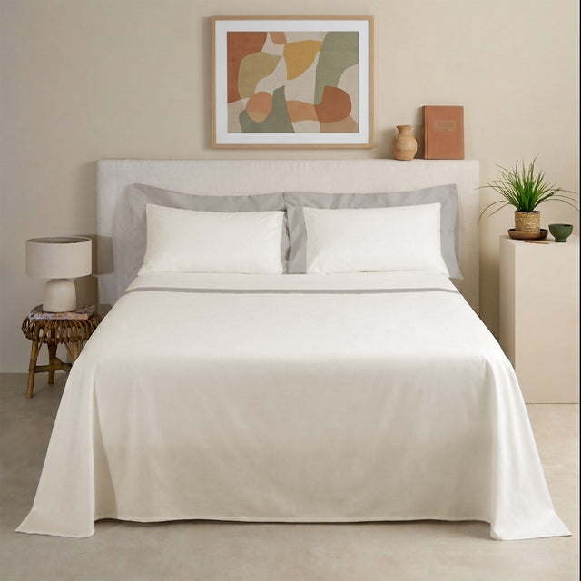 Completo Lenzuola con Bordo in Raso - Diamante