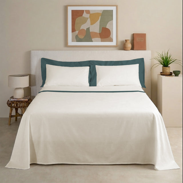 Completo Lenzuola con Bordo in Raso - Diamante