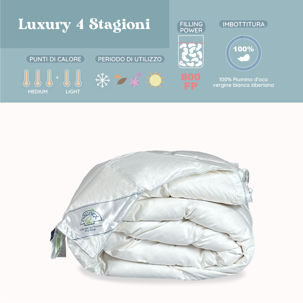 Daunex Siberian Luxury Piumino 4 Stagioni