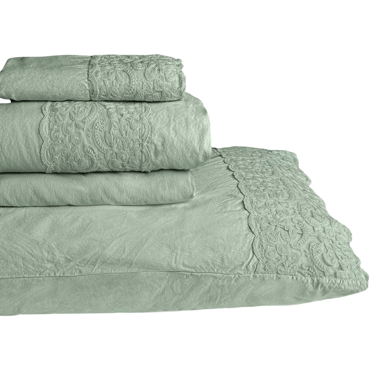 Completo Copripiumino 100% Puro Cotone StoneWashed - Bristol
