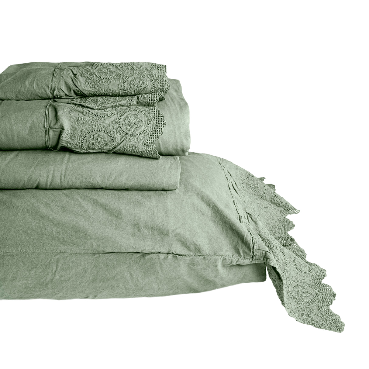 Completo Copripiumino in Puro Cotone StoneWashed - Bruxelles